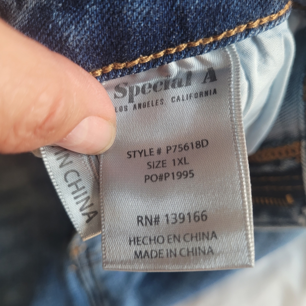 Super Wide Leg Blue Jeans - Picture 3 of 5